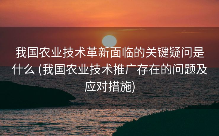我国农业技术革新面临的关键疑问是什么 (我国农业技术推广存在的问题及应对措施)