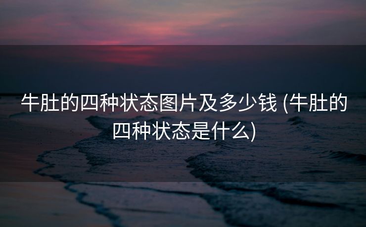 牛肚的四种状态图片及多少钱 (牛肚的四种状态是什么)