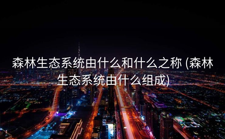 森林生态系统由什么和什么之称 (森林生态系统由什么组成)