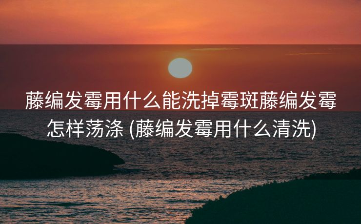 藤编发霉用什么能洗掉霉斑藤编发霉怎样荡涤 (藤编发霉用什么清洗)