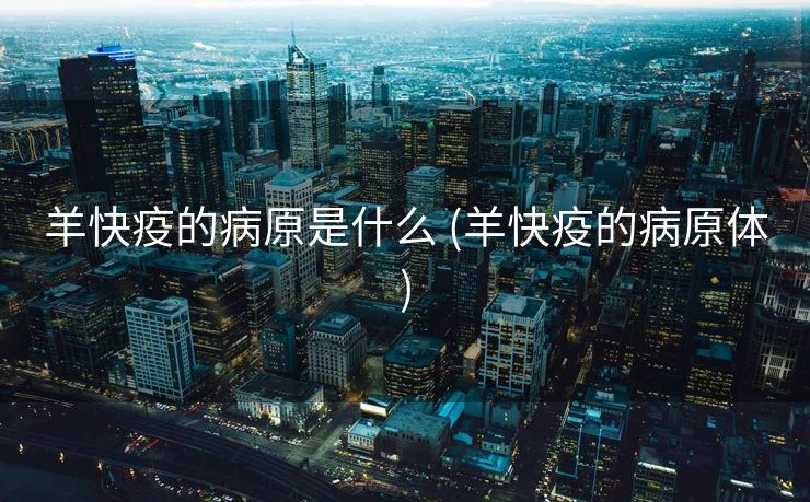 羊快疫的病原是什么 (羊快疫的病原体)