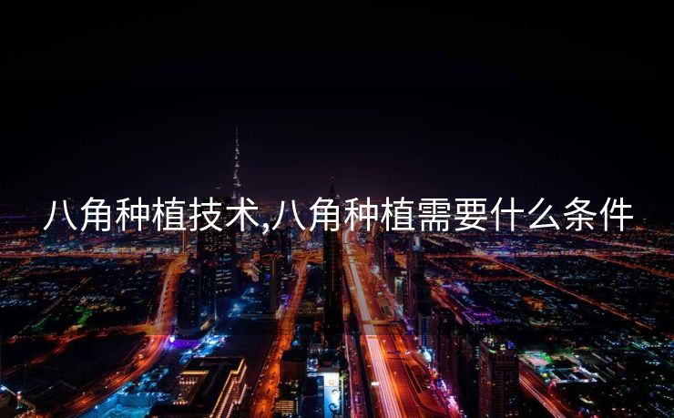 八角种植技术,八角种植需要什么条件