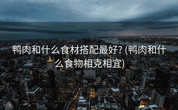 鸭肉和什么食材搭配最好? (鸭肉和什么食物相克相宜)