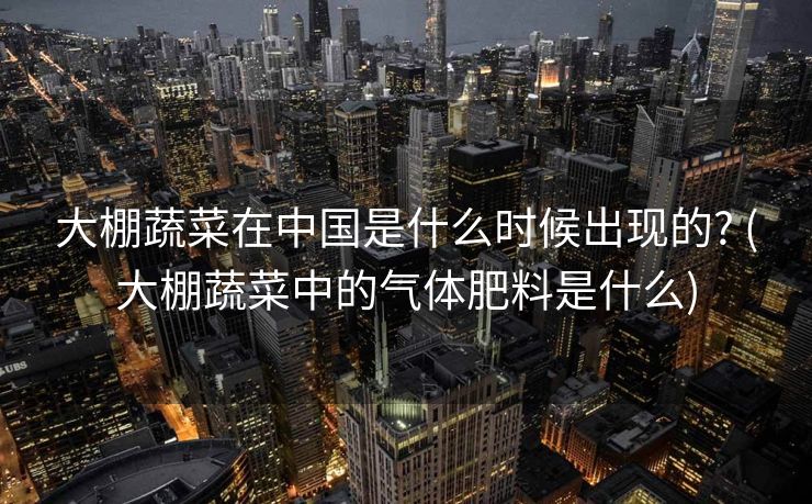 大棚蔬菜在中国是什么时候出现的? (大棚蔬菜中的气体肥料是什么)