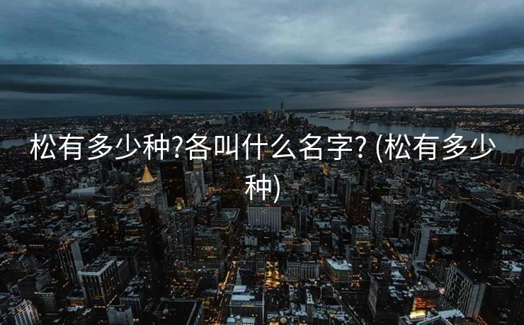 松有多少种?各叫什么名字? (松有多少种)