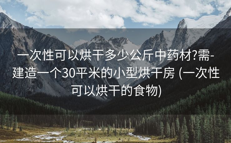 一次性可以烘干多少公斤中药材?需-建造一个30平米的小型烘干房 (一次性可以烘干的食物)