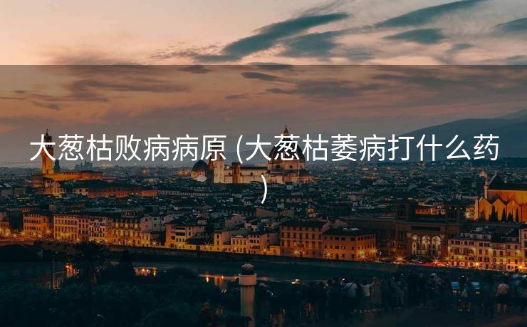 大葱枯败病病原 (大葱枯萎病打什么药)