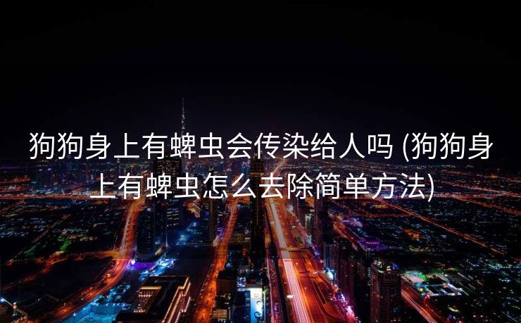 狗狗身上有蜱虫会传染给人吗 (狗狗身上有蜱虫怎么去除简单方法)