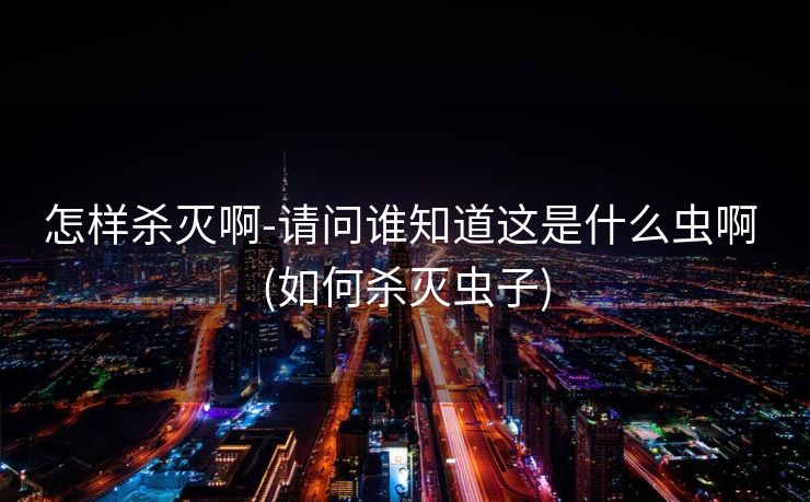 怎样杀灭啊-请问谁知道这是什么虫啊 (如何杀灭虫子)