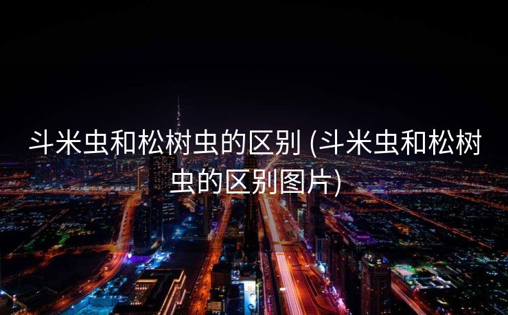 斗米虫和松树虫的区别 (斗米虫和松树虫的区别图片)