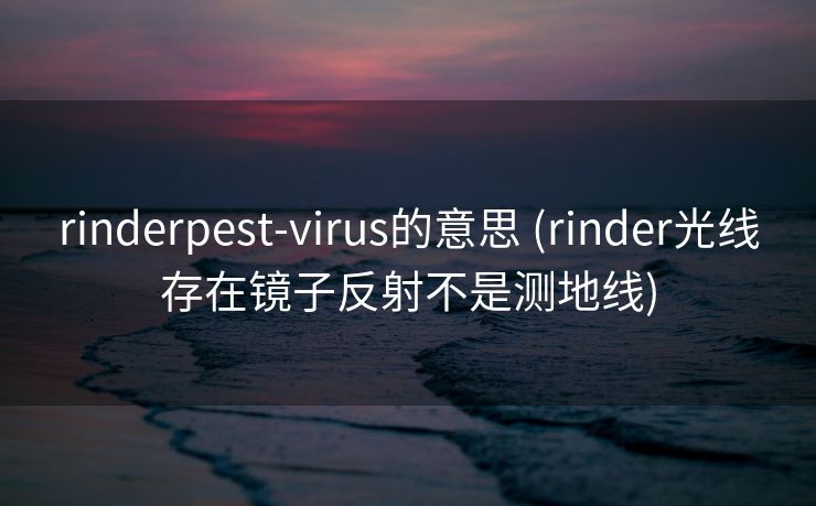 rinderpest-virus的意思 (rinder光线存在镜子反射不是测地线)