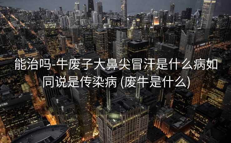 能治吗-牛废子大鼻尖冒汗是什么病如同说是传染病 (废牛是什么)