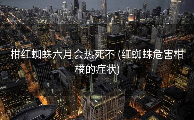 柑红蜘蛛六月会热死不 (红蜘蛛危害柑橘的症状)