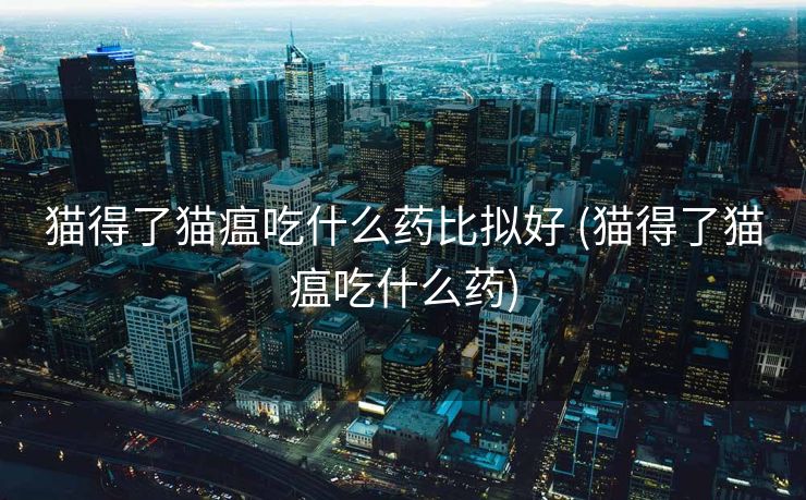 猫得了猫瘟吃什么药比拟好 (猫得了猫瘟吃什么药)