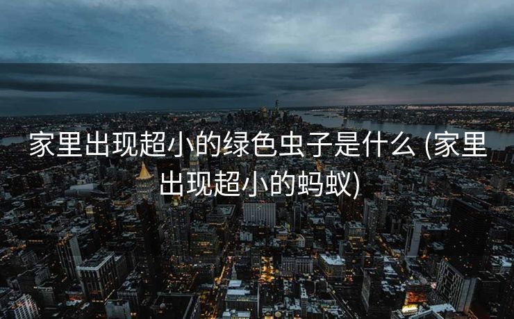 家里出现超小的绿色虫子是什么 (家里出现超小的蚂蚁)