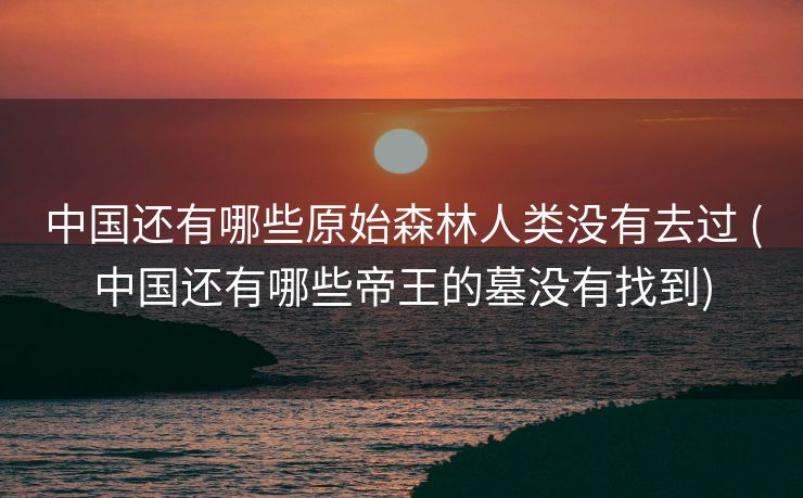 中国还有哪些原始森林人类没有去过 (中国还有哪些帝王的墓没有找到)