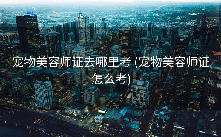 宠物美容师证去哪里考 (宠物美容师证怎么考)