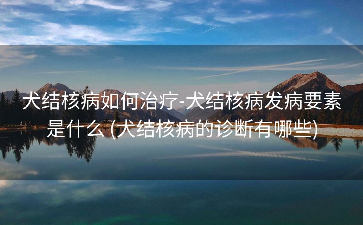 犬结核病如何治疗-犬结核病发病要素是什么 (犬结核病的诊断有哪些)