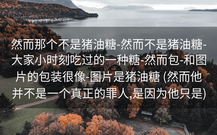 然而那个不是猪油糖-然而不是猪油糖-大家小时刻吃过的一种糖-然而包-和图片的包装很像-图片是猪油糖 (然而他并不是一个真正的罪人,是因为他只是)