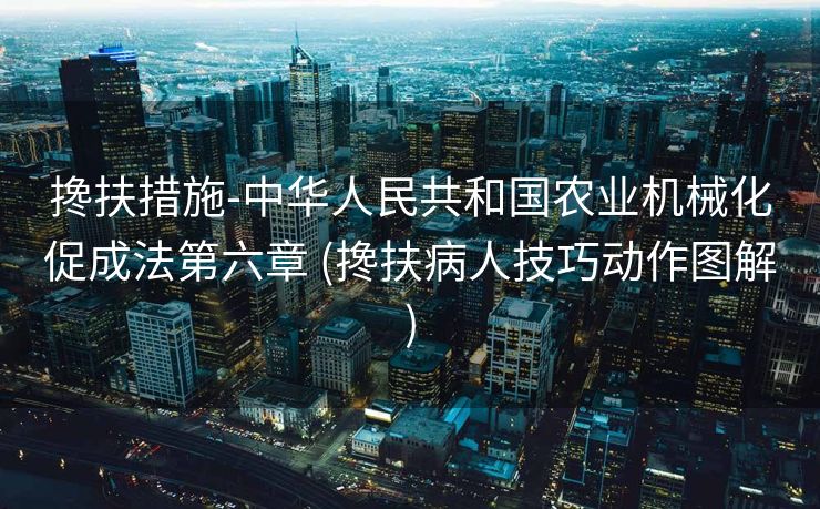 搀扶措施-中华人民共和国农业机械化促成法第六章 (搀扶病人技巧动作图解)