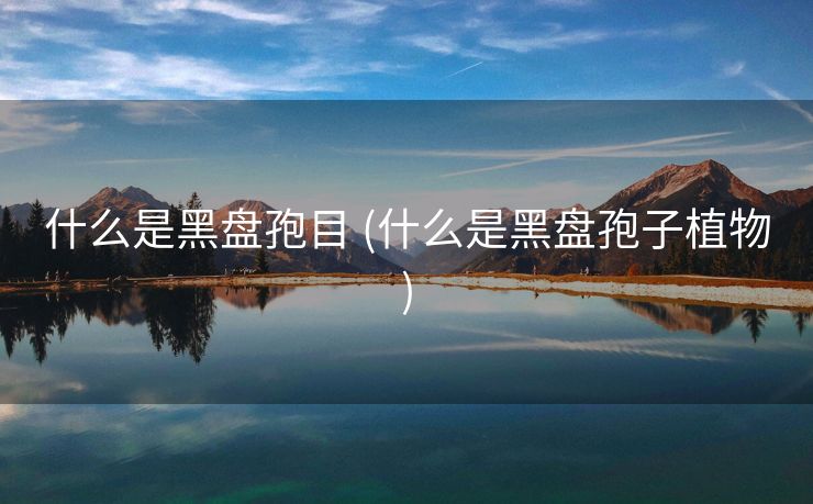 什么是黑盘孢目 (什么是黑盘孢子植物)