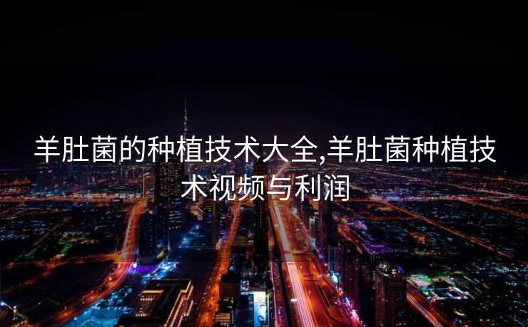 羊肚菌的种植技术大全,羊肚菌种植技术视频与利润