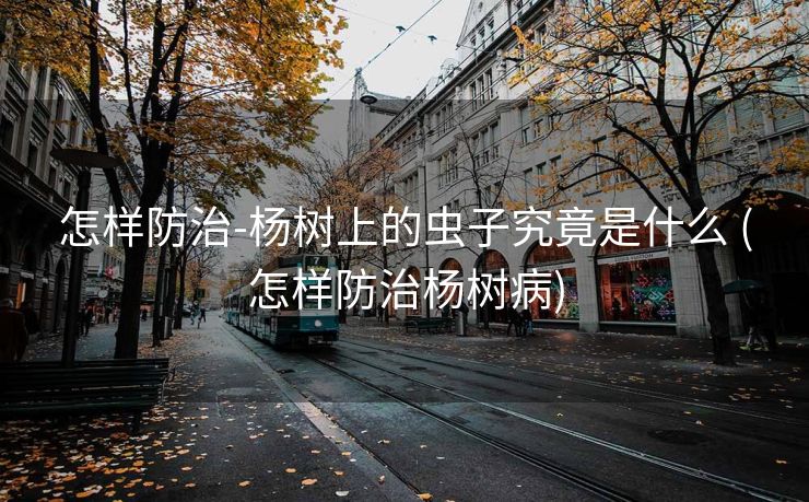 怎样防治-杨树上的虫子究竟是什么 (怎样防治杨树病)