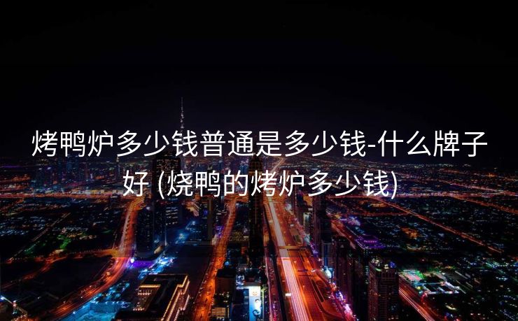 烤鸭炉多少钱普通是多少钱-什么牌子好 (烧鸭的烤炉多少钱)