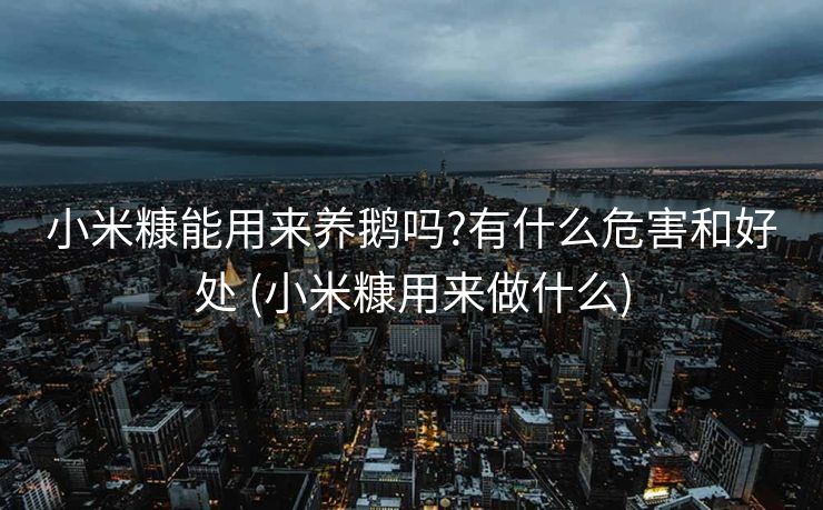 小米糠能用来养鹅吗?有什么危害和好处 (小米糠用来做什么)