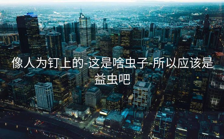 像人为钉上的-这是啥虫子-所以应该是益虫吧