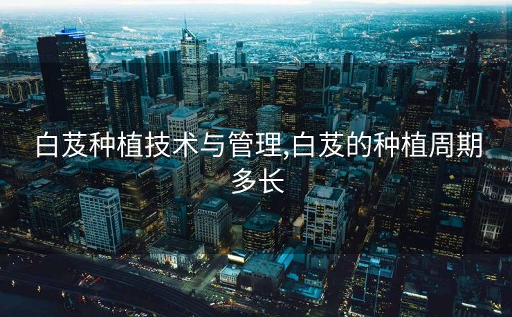 白芨种植技术与管理,白芨的种植周期多长