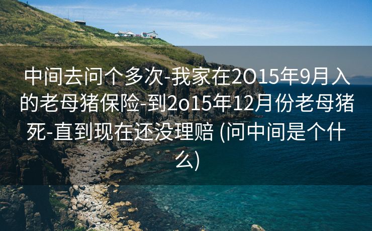 中间去问个多次-我家在2O15年9月入的老母猪保险-到2o15年12月份老母猪死-直到现在还没理赔 (问中间是个什么)
