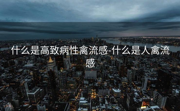 什么是高致病性禽流感-什么是人禽流感
