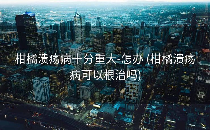 柑橘溃疡病十分重大-怎办 (柑橘溃疡病可以根治吗)