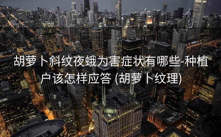 胡萝卜斜纹夜蛾为害症状有哪些-种植户该怎样应答 (胡萝卜纹理)
