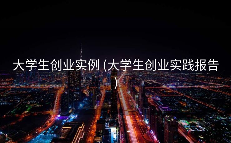 大学生创业实例 (大学生创业实践报告)