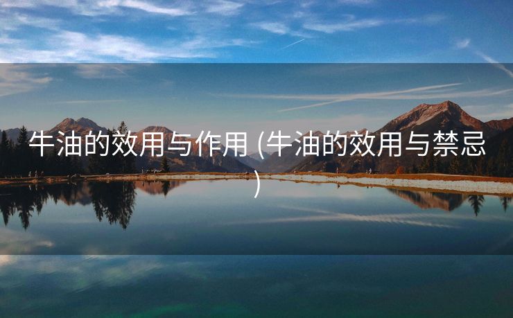 牛油的效用与作用 (牛油的效用与禁忌)