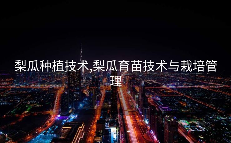 梨瓜种植技术,梨瓜育苗技术与栽培管理